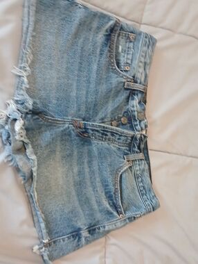 Pistola Light Blue Distressed Denim Cutoff Shorts